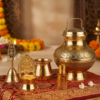 Divya Ganga Sacred Brass Puja Pack - 5-Piece Spiritual Essentials Kit