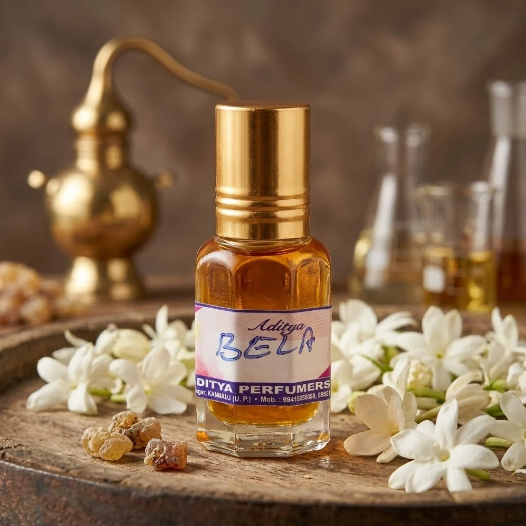 The Divine Fragrance of Fresh Jasmine Blossoms. Experience the enchanting and sweet aroma of fresh Bela (Jasmine) with Haridwar Bliss Premium Attar. This 10ml concentrated perfume oil is specially crafted for spiritual use, ensuring a long-lasting and soothing fragrance that fills your home mandir with positivity. Bela is known for its calming properties and is highly recommended for daily rituals, meditation, and offering to the deities. Why Choose Our Bela Attar? 100% Alcohol-Free: Pure oil-based formulation that is safe for skin and perfect for sacred puja vastra (clothes). Sweet & Soulful Aroma: A natural, floral scent that reduces stress and creates a peaceful environment for dhyana (meditation). Highly Concentrated: Just a single drop on a cotton swab or your puja items is enough to keep the fragrance alive for hours. Premium Quality: Hand-bottled to preserve the natural essence of jasmine flowers. Perfect For: Daily Puja and Aarti rituals. Applying on deities and idols. Anointing puja accessories like the Gangajali or Lota. Personal use as a natural, long-lasting perfume oil.