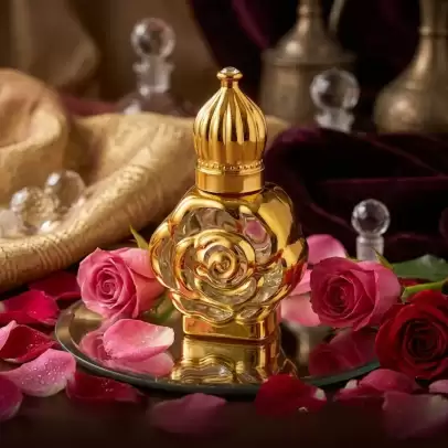 Rose Gold Luxury Attar - 20ml Premium Concentrated Rose Perfume Oil