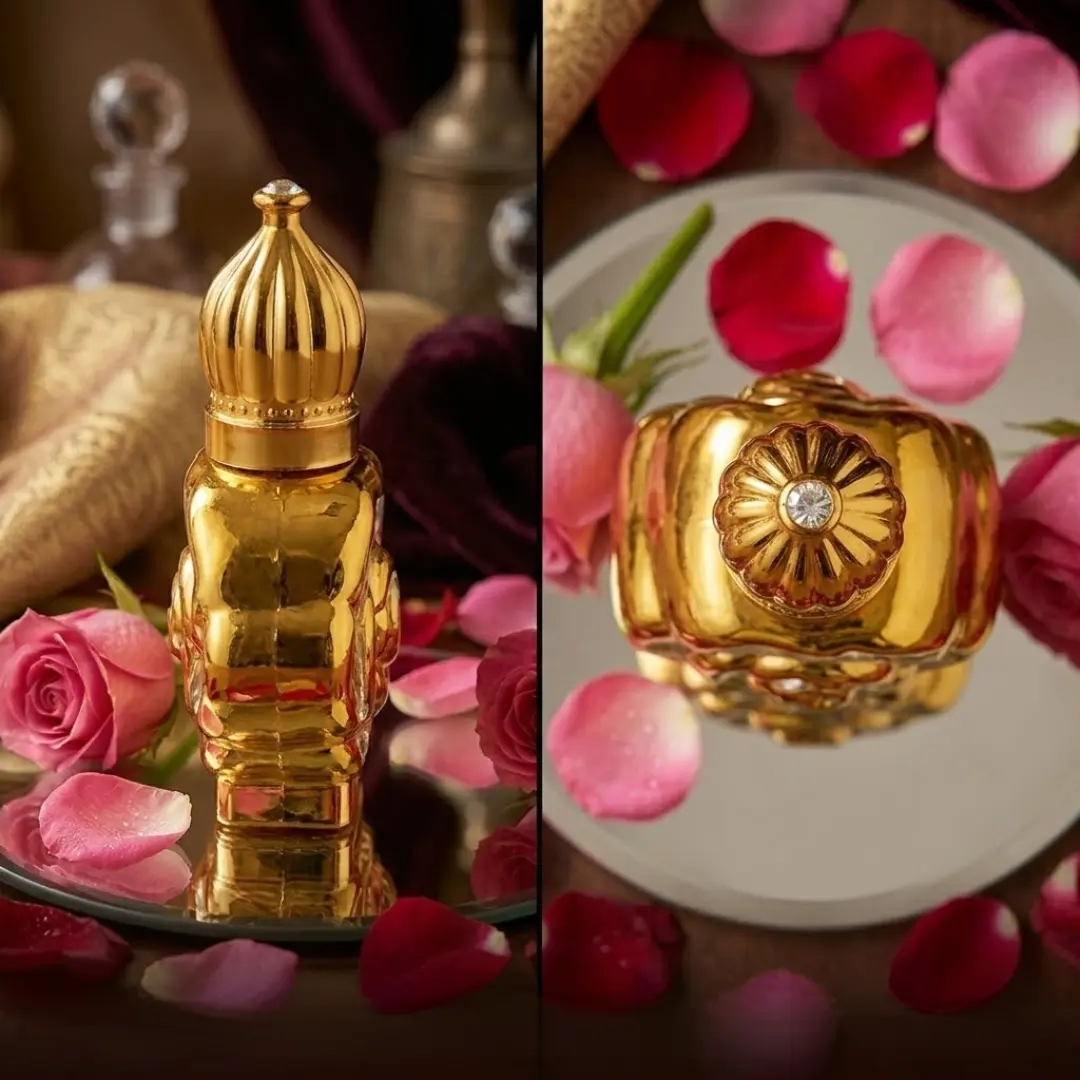 Rose Gold Luxury Attar - 20ml Premium Concentrated Rose Perfume Oil