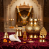 The Most Comprehensive Spiritual Collection for Your Home Sanctuary. Bring the complete divine energy of Haridwar to your home with the Divya Ganga Ultimate Brass Puja Pack. This masterfully curated 6-piece set includes everything a devotee needs for a deep, soul-stirring worship experience. Crafted from high-grade brass and featuring a natural sacred conch, this pack is the epitome of purity and tradition. What's Included in this Mega Combo: Premium Embossed Gangajali (1000ml): A large, beautifully engraved brass vessel for the holy water. Sacred Vamavarti Shankh (11cm): An authentic, natural conch shell to purify your home with its divine sound. Designer Brass Ghanti (11cm): A handcrafted bell with an ornate handle for a melodic prayer experience. Artistic Brass Diya with Backrest: A stunning oil lamp featuring a divine deity design on the back. Pure Brass Lota: A classic vessel for jal arpan and sacred rituals. Concentrated Puja Ittra (10ml): A premium, alcohol-free fragrance for a truly immersive spiritual atmosphere. Key Highlights: Authentic & Handcrafted: Each item is selected for its superior craftsmanship and traditional significance. Long-Lasting Shine: Made from heavy-duty brass that maintains its golden luster over time. Complete Solution: No need to buy items separately; this pack covers all your major puja essentials. Premium Gifting: Comes with a luxury presentation (as seen on the velvet base), making it a grand gift for weddings or new home ceremonies.